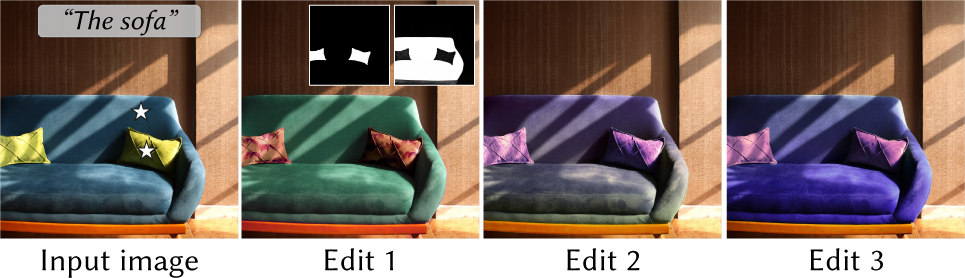 Image editing using MAOAM masks