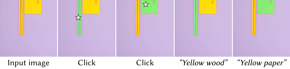 Color vs material disambiguation